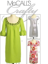 5576 MCCALLS LOOSE FIT SHORTER EMBELLISHED DRESSES PATTERN 16-22 UNCUT